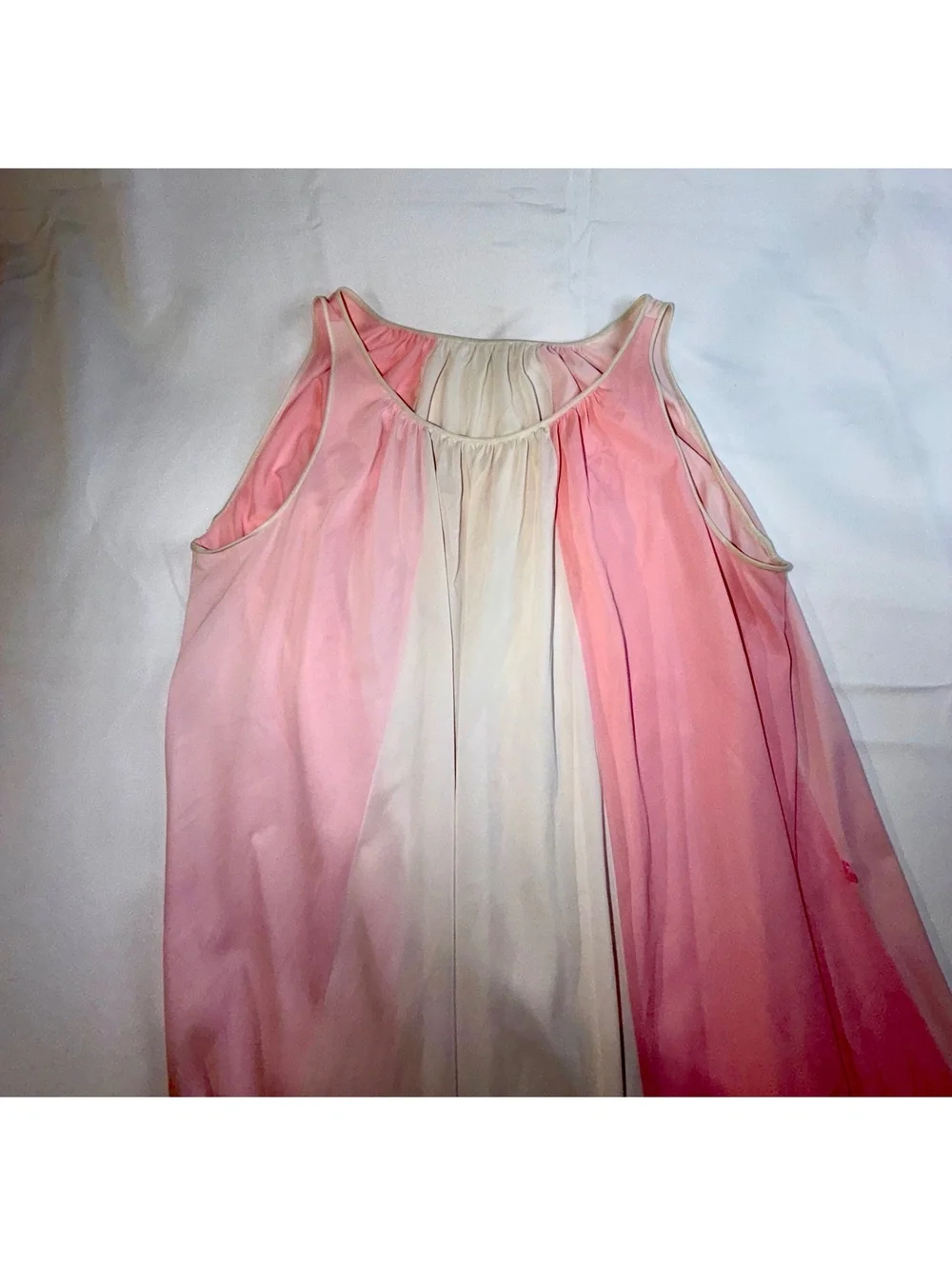 Vintage Vanity Fair Pink and Cream Nightgown Slip Dress